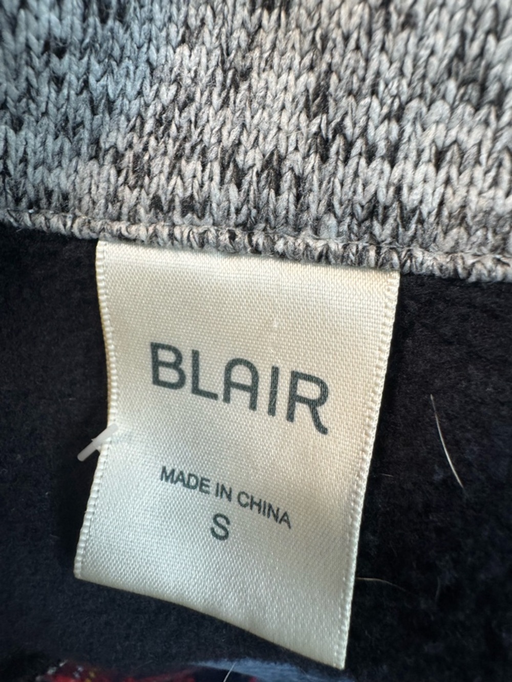 Blair Two-Tone Grey and Black Button-Front Knit Trench - Picture 3 of 3